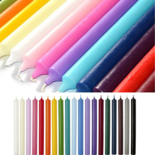 DINNER BISTRO CANDLES LONG LIFE MANY COLOURS PACK OF 2, 5 & 10!!!