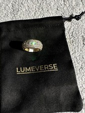 Gold Hip Hop Iced 5 Row Ring Pinky Cubic Zirconia CZ Stones Men’s Medium/10/T.5