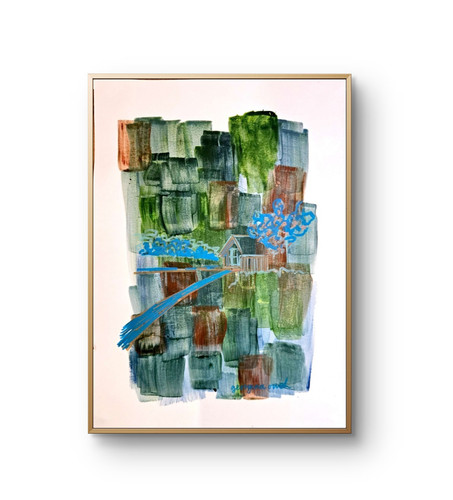 Original abstract forest - original,