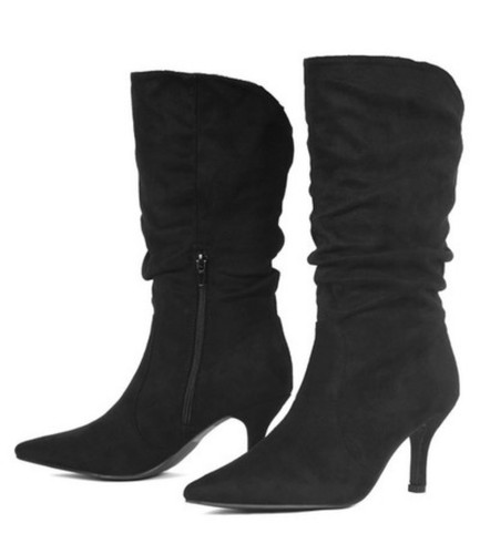 Black faux suede trend - suede, on