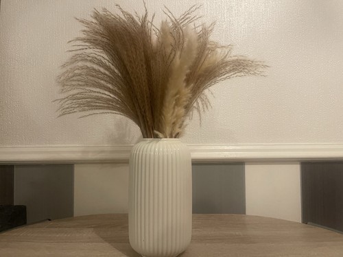 Ikea cream ribbed ceramic - ribbed,