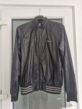 Adidas Originals Mens Black & Gold Windbreaker Jacket - UK Size Medium