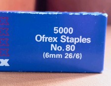 Ofrex Staples Vintage No. 80 6mm 26/6 5000 One Box