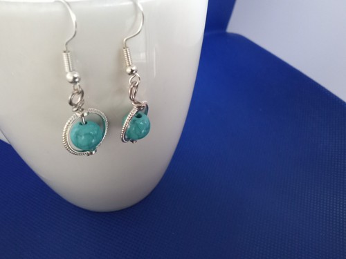 Bespoke turquoise round bead - round,