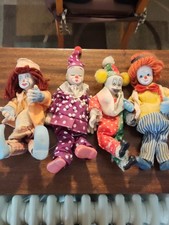 Set Of Four Vintage Clown