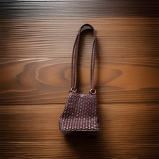 Nine West Handbag Wicker Brown Bag Cute Fashion  