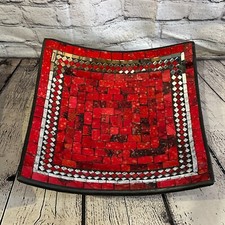 30cm Red Square Mosaic