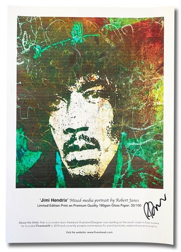 Jimi hendrix ltd - print, a4