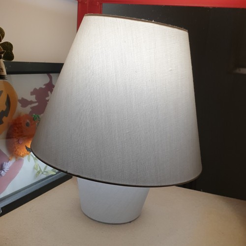 Table lamp with - grey, satin