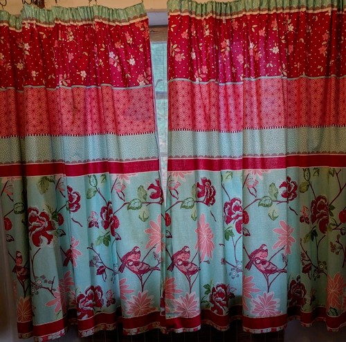 Lined pencil pleat - pencil, floral