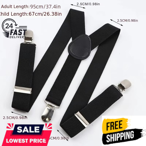 Heavy duty elastic suspenders - heavy,
