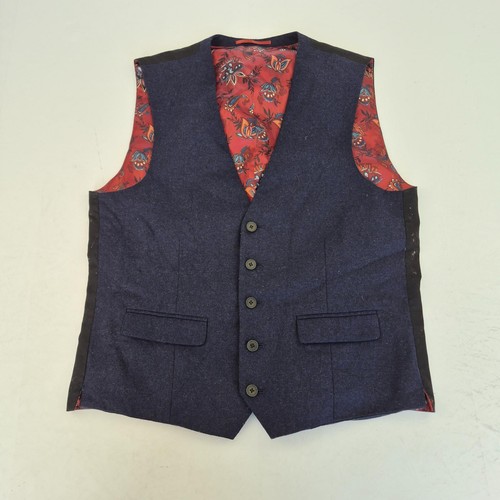 Next waistcoat 40r blue mens - waistcoat,