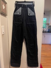 Freddies of Pinewood Utility Jeans Dark Denim Pockets Sz 24 Rockabilly 50s 60s