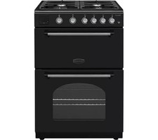 RANGEMASTER Classic CLA60NGFBL/C 60cm Gas Cooker - Black & Chrome