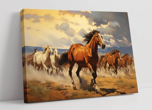 Wild horses running open - wild,
