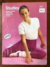 Studley 1243 knitting pattern child brushed DK wraparound ballet cardigan