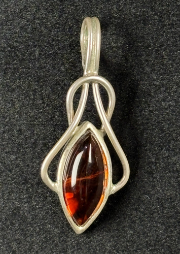 Sterling silver pendant with - silver,