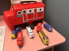 Chuggington Wilson Trains And Carry Case Bundle Brewster Frostini Chatsworth