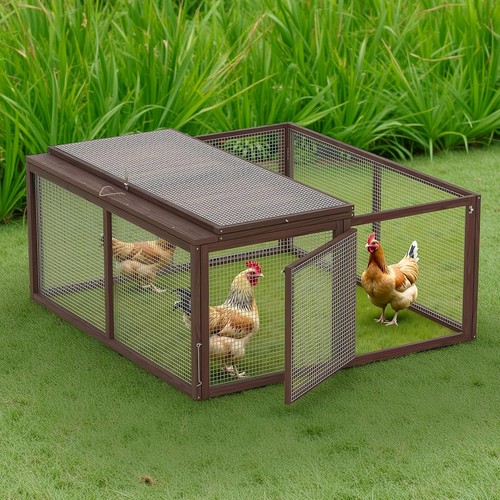Portable chicken run rabbit - chicken,