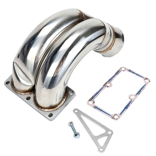 Stainless steel intake - steel, 3.5"