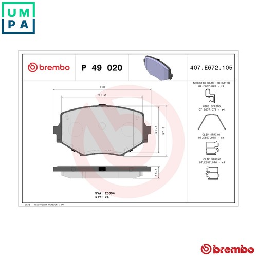 Brake pad set disc - pad, 49