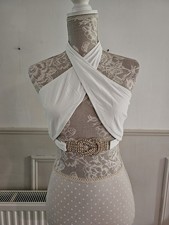 White Halterneck Diamanté