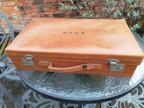 Vintage leather suitcase