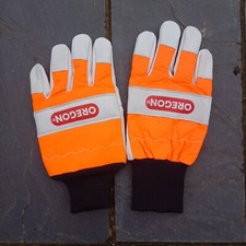 Oregon Chainsaw Left-Hand Protection Leather Gloves – Large (size 10) 91305