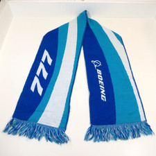 Boeing 777 Blue & White Promotional Knit Scarf – BamBams Acrylic Tasselled