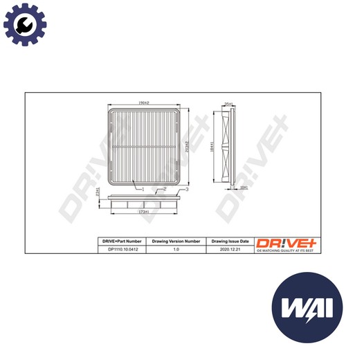 Air filter dp1110 - air, dp1110.10.0412