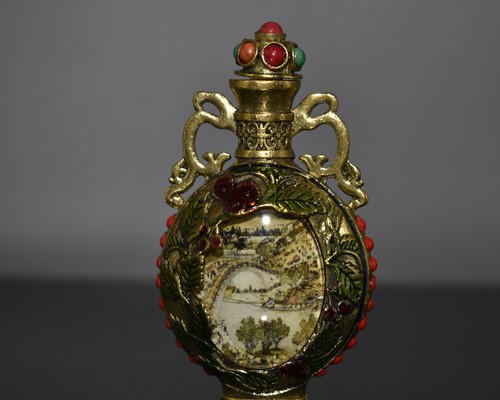 Handmade painted bottle - 3.6“handmade,