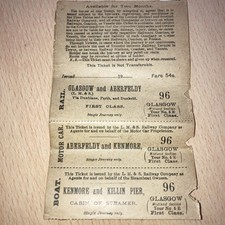 Railway. Ticket;.  (   L. M. S. R.   Various Scottish stations.  Old.  )