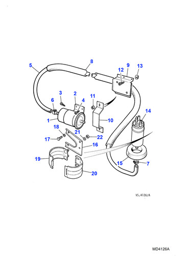 Jaguar genuine fuel pump - pump, strap