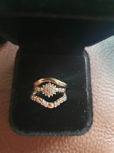 Vintage diamond cluster bridal - diamond,