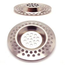 2x STAINLESS STEEL SINK STRAINER BATH PLUG HOLE DRAINER BASIN HAIR TRAP COVER UK