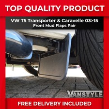 FITS VW T5 TRANSPORTER 03>15 FRONT MUD FLAPS QUALITY MUDFLAP MUDGUARDS VAN