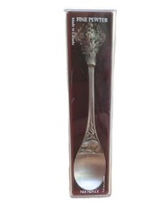 Boma Canada Pewter Maple Leaf/ Beaver Tea Spoon Bragg Creek AB Collectible Boxed