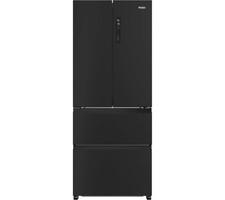 Haier HFR3718ENPT 4 Door Fridge Freezer Frost Free Slate Black