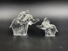SWAROVSKI SILVER CRYSTAL ELEPHANTS 015169 MOTHER AND BABY