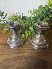 British sterling silver candle - british,