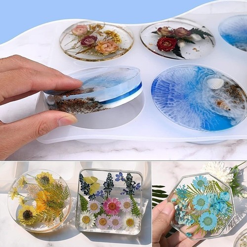 Cavity silicone mould - 6-cavity, round