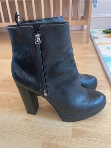 Women black leather - h&m,