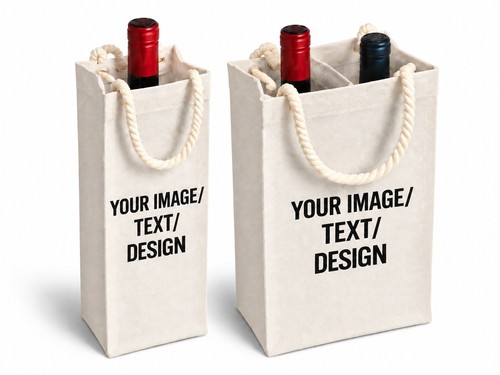 Single double wine bottle - double, bag