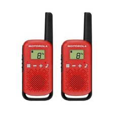 Motorola T42 Twin Pack Two-Way Radios in Red PMR 446 Compact (Refurbished)