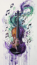 Canvas Art Vibrant Purple