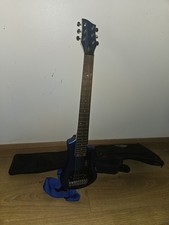 Hofner HCT-SH Shorty Electric Mini Travel Guitar Blue with Gig Bag Untested