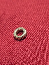 Authentic Pandora 925ALE Silver Striped Candy Cane Wheel Spacer Charm #790156