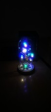 Led Forever Love Flower Rose In Glass Dome Rose Lights Up (New Other)