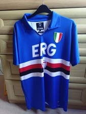 ? Mens Unofficial 1990's Sampdoria Home Shirt. Adult Large ?