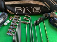 PING⛳G2?⛳13 CLUB GOLF SET⛳PING BAG⛳3-9 IRONS⛳G2 PUT⛳PW⛳SW⛳G2 DRIVER+G5 3+5 WOOD
